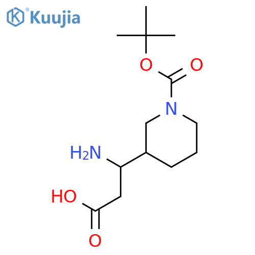 3-amino-3-{1-(tert-butoxy)carbonylpiperidin-3-yl}propanoic acid structure