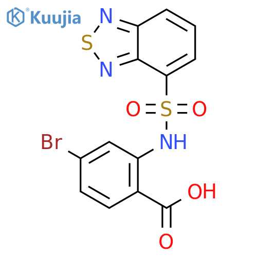 Benzoic acid, 2-[(2,1,3-benzothiadiazol-4-ylsulfonyl)amino]-4-bromo- structure