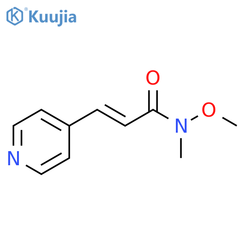 2-Propenamide, N-methoxy-N-methyl-3-(4-pyridinyl)-, (2E)- structure