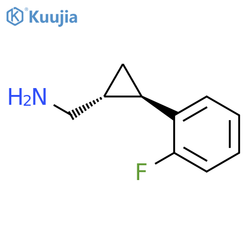 rac-(1R,2R)-2-(2-fluorophenyl)cyclopropylmethanamine structure