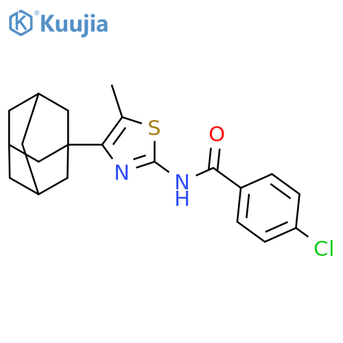 N-4-(adamantan-1-yl)-5-methyl-1,3-thiazol-2-yl-4-chlorobenzamide structure