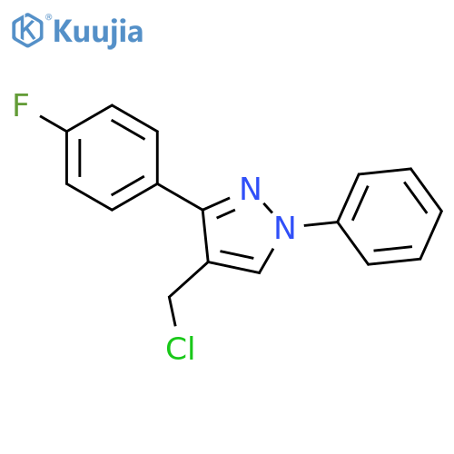 4-(Chloromethyl)-3-(4-fluorophenyl)-1-phenyl-1H-pyrazole structure