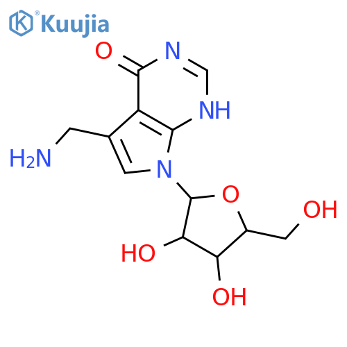 5-(aminomethyl)-7-pentofuranosyl-1,7-dihydro-4H-pyrrolo[2,3-d]pyrimidin-4-one structure