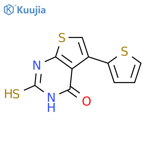 2-Sulfanyl-5-(thiophen-2-yl)-3H,4H-thieno2,3-dpyrimidin-4-one structure