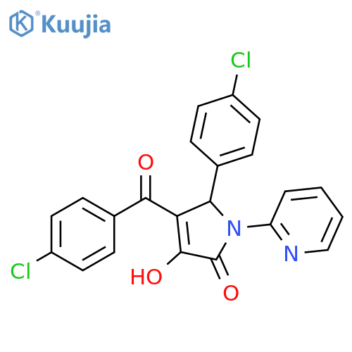 4-(4-chlorobenzoyl)-5-(4-chlorophenyl)-3-hydroxy-1-(pyridin-2-yl)-2,5-dihydro-1H-pyrrol-2-one structure