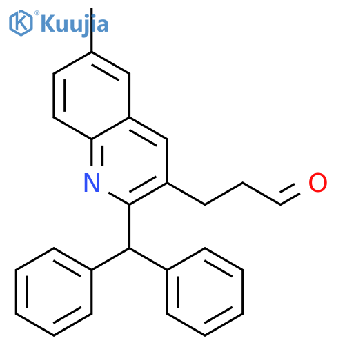 3-Quinolinepropanal, 2-(diphenylmethyl)-6-methyl- structure