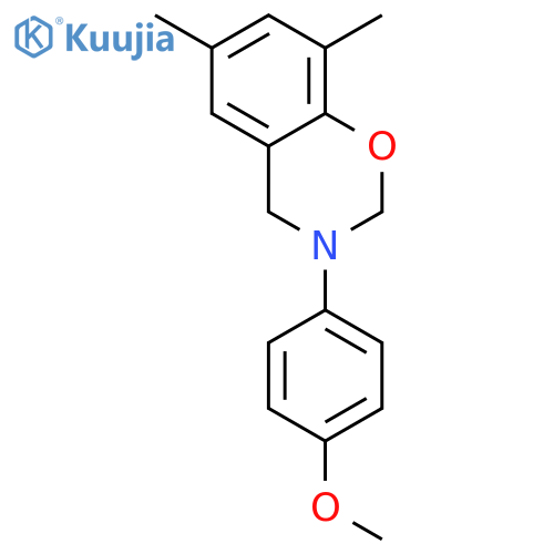 2H-1,3-Benzoxazine, 3,4-dihydro-3-(4-methoxyphenyl)-6,8-dimethyl- structure