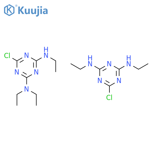 6-chloro-N,N'-diethyl-1,3,5-triazine-2,4-diamine - 6-chloro-N,N,N'-triethyl-1,3,5-triazine-2,4-diamine (1:1) structure