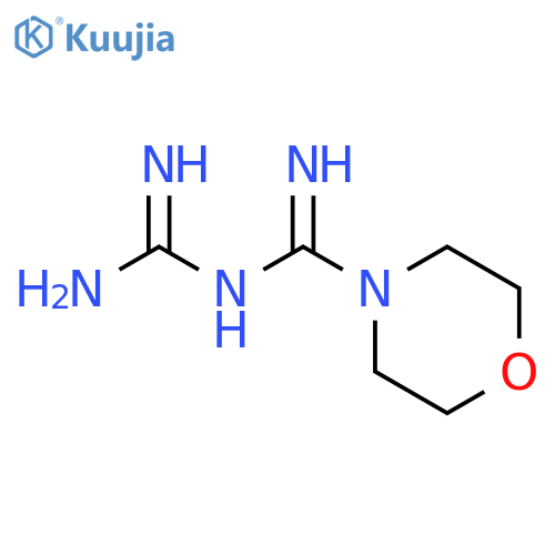 N-(morpholine-4-carboximidoyl)guanidine structure