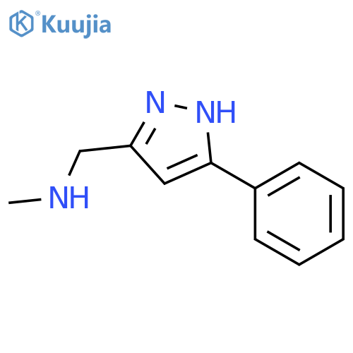 N-methyl-1-(3-phenyl-1H-pyrazol-5-yl)methanamine structure