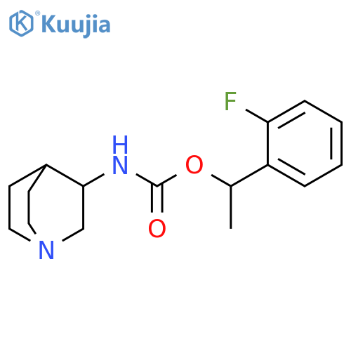 Carbamic acid, 1-azabicyclo[2.2.2]oct-3-yl-, 1-(2-fluorophenyl)ethylester structure