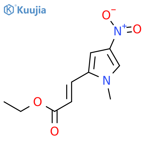 2-Propenoic acid, 3-(1-methyl-4-nitro-1H-pyrrol-2-yl)-, ethyl ester, (2E)- structure
