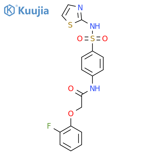Acetamide, 2-(2-fluorophenoxy)-N-[4-[(2-thiazolylamino)sulfonyl]phenyl]- structure