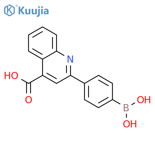 4-Quinolinecarboxylic acid, 2-(4-boronophenyl)- structure