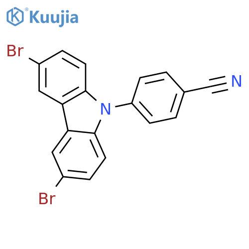 Benzonitrile, 4-(3,6-dibromo-9H-carbazol-9-yl)- structure
