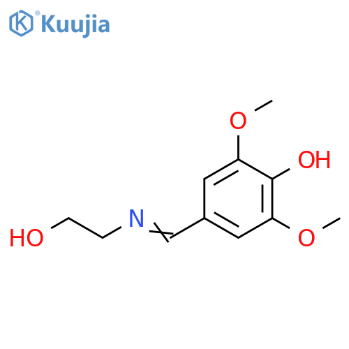Phenol, 4-[[(2-hydroxyethyl)imino]methyl]-2,6-dimethoxy- structure