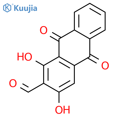 2-Anthracenecarboxaldehyde,9,10-dihydro-1,3-dihydroxy-9,10-dioxo- structure