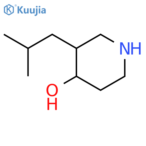 3-(2-methylpropyl)piperidin-4-ol structure