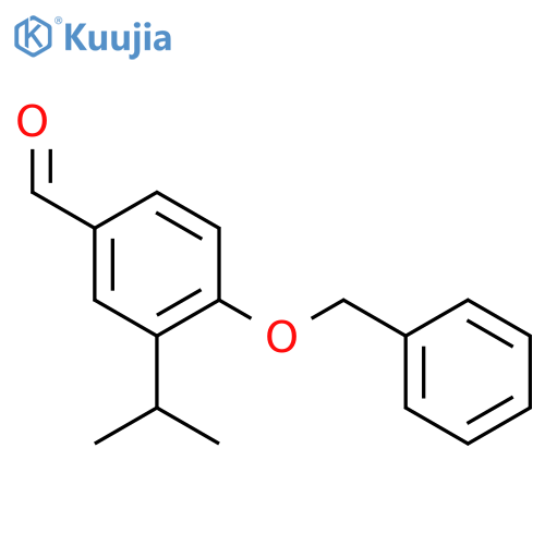 Benzaldehyde, 3-(1-methylethyl)-4-(phenylmethoxy)- structure