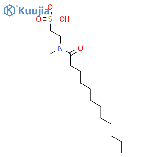 Ethanesulfonic acid,2-[methyl(1-oxododecyl)amino]- structure