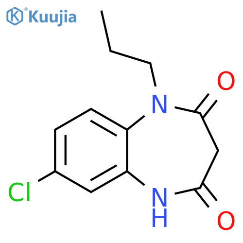 1H-1,5-Benzodiazepine-2,4(3H,5H)-dione, 7-chloro-1-propyl- structure