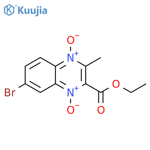 2-Quinoxalinecarboxylic acid, 7-bromo-3-methyl-, ethyl ester,1,4-dioxide structure