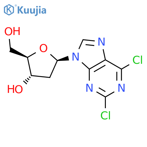 2,6-Dichloro-9-(2'-deoxy-b-D-ribofuranosyl)purine structure