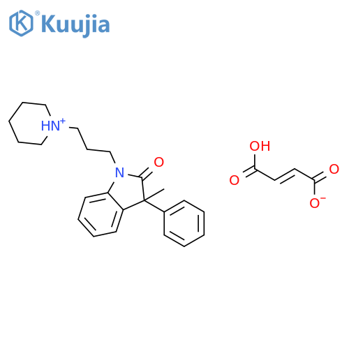 1-[3-(3-methyl-2-oxo-3-phenyl-2,3-dihydro-1H-indol-1-yl)propyl]piperidinium (2Z)-3-carboxyprop-2-enoate structure