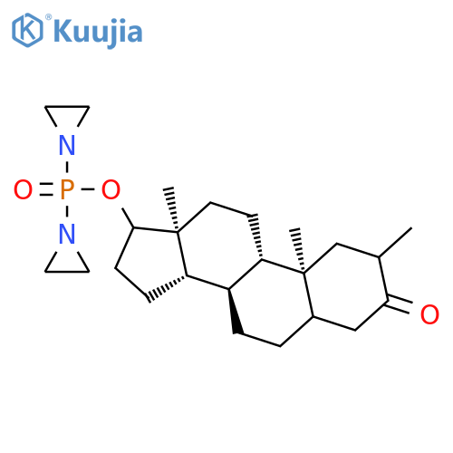Androstan-3-one,17-[[bis(1-aziridinylphosphinyl]oxy]-2-methyl-, (2a,5a,17b)- (9CI) structure