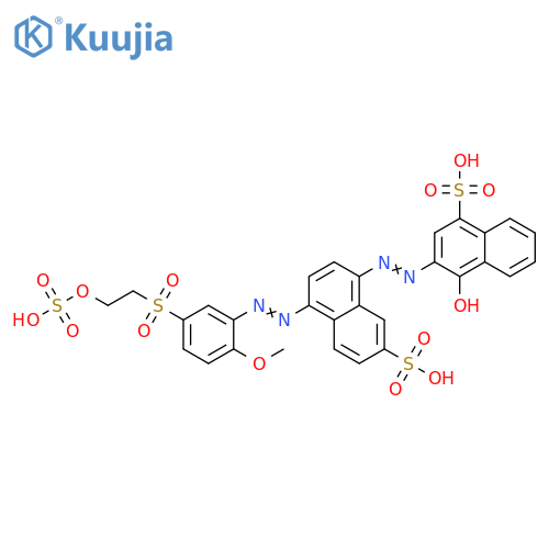 1-Naphthalenesulfonicacid,4-hydroxy-3-[2-[4-[2-[2-methoxy-5-[[2-(sulfooxy)ethyl]sulfonyl]phenyl]diazenyl]-7-sulfo-1-naphthalenyl]diazenyl]- structure