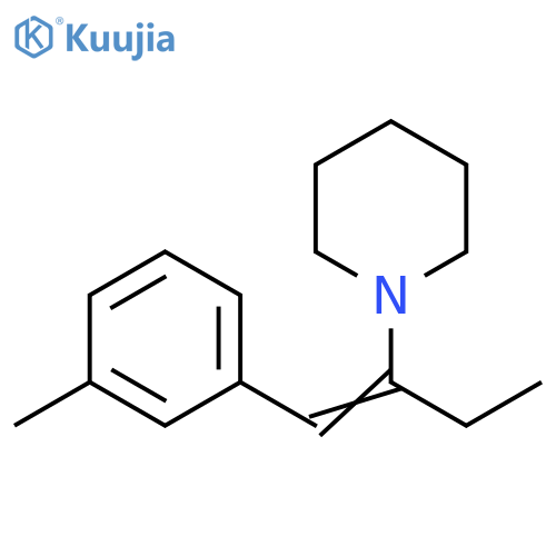 Piperidine, 1-[1-[(3-methylphenyl)methylene]propyl]- structure