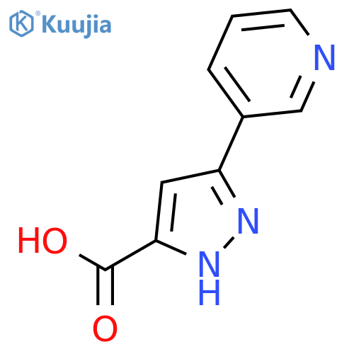 5-(pyridin-3-yl)-1H-pyrazole-3-carboxylic acid structure