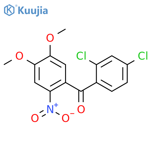 (2,4-Dichloro-phenyl)-(4,5-dimethoxy-2-nitro-phenyl)-methanone structure
