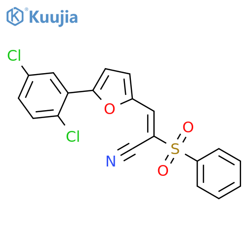 2-(Benzenesulfonyl)-3-[5-(2,5-dichlorophenyl)furan-2-yl]prop-2-enenitrile structure