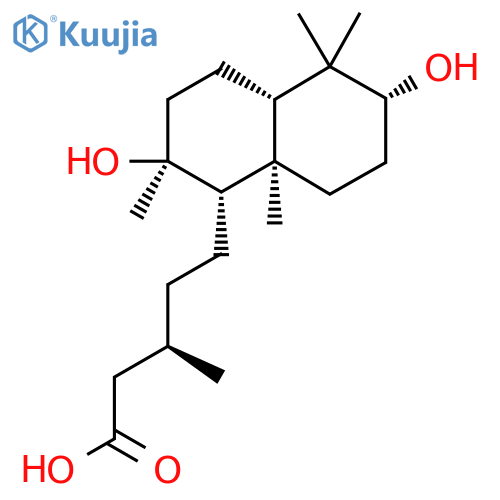 3,8-Dihydroxy-15-labdanoic acid; (ent-3β,8α,13S)-form structure