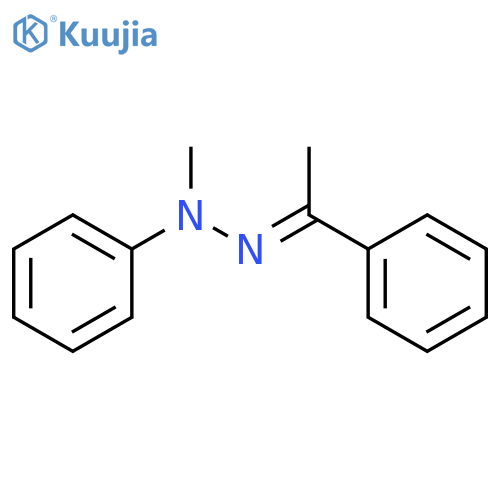 Ethanone, 1-phenyl-, 2-methyl-2-phenylhydrazone structure