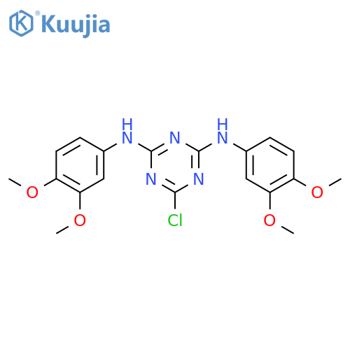 6-Chloro-N,N'-bis(3,4-dimethoxyphenyl)-1,3,5-triazine-2,4-diamine structure