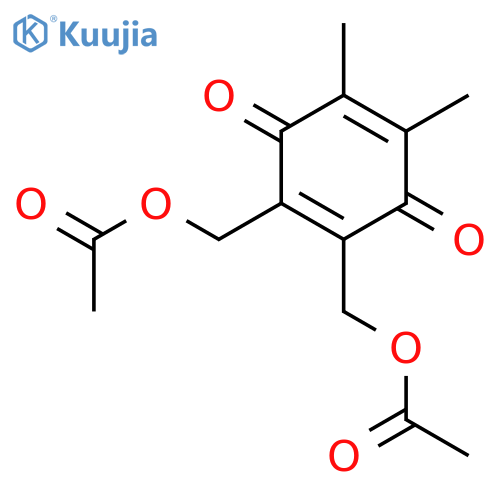 (4,5-dimethyl-3,6-dioxocyclohexa-1,4-diene-1,2-diyl)dimethanediyl diacetate structure