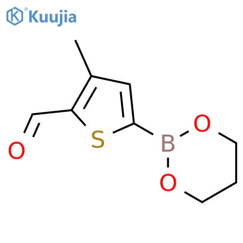 5-(1,3,2-dioxaborinan-2-yl)-3-methylthiophene-2-carbaldehyde structure
