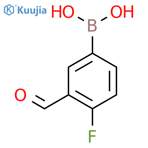4-Fluoro-3-formylphenylboronic acid structure