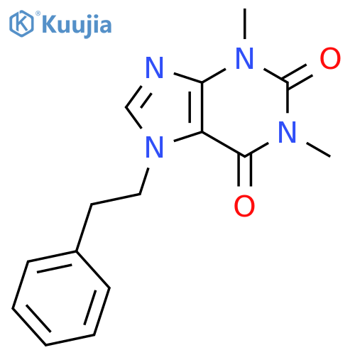 1,3-dimethyl-7-(2-phenylethyl)-2,3,6,7-tetrahydro-1H-purine-2,6-dione structure