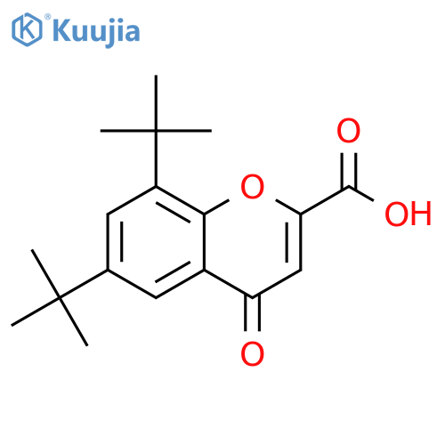 6,8-di(tert-butyl)-4-oxo-4h-chromene-2-carboxylic acid structure
