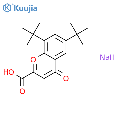 Sodium;6,8-ditert-butyl-4-oxochromene-2-carboxylic Acid structure