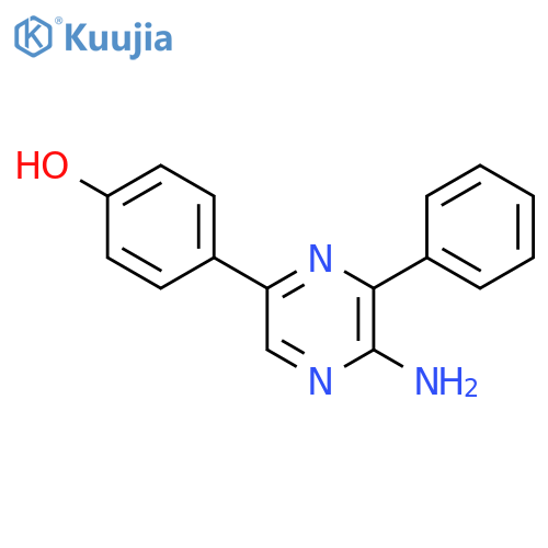 Phenol, 4-(5-amino-6-phenylpyrazinyl)- structure