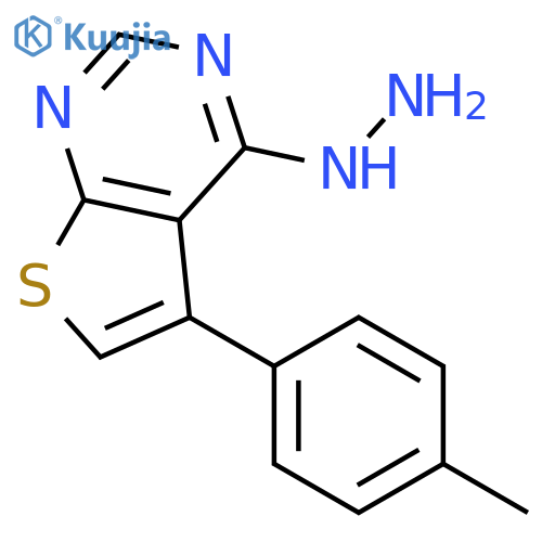 [5-(p-tolyl)thieno[2,3-d]pyrimidin-4-yl]hydrazine structure