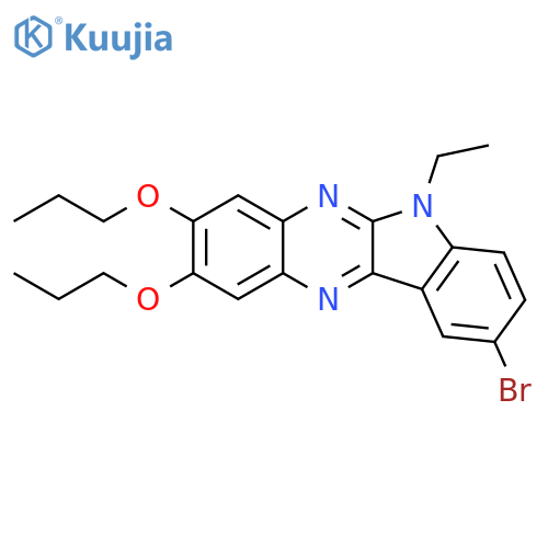 9-bromo-6-ethyl-2,3-dipropoxy-6H-indolo2,3-bquinoxaline structure