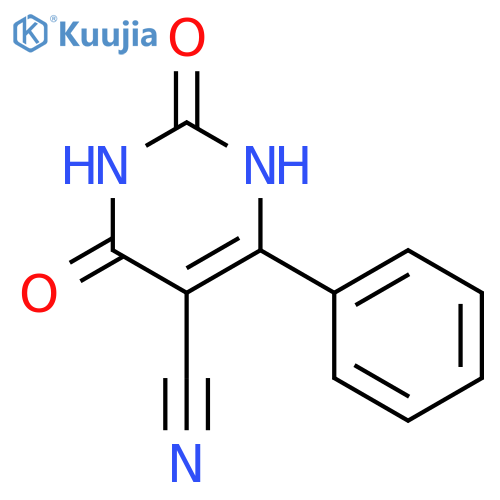 5-Pyrimidinecarbonitrile, 1,2,3,4-tetrahydro-2,4-dioxo-6-phenyl- structure