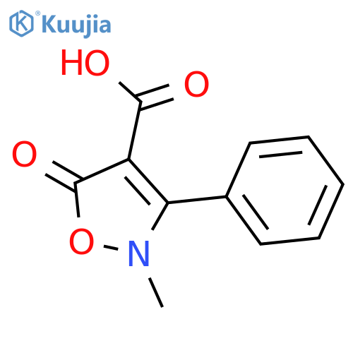 2-METHYL-5-OXO-3-PHENYL-2,5-DIHYDRO-1,2-OXAZOLE-4-CARBOXYLIC ACID structure