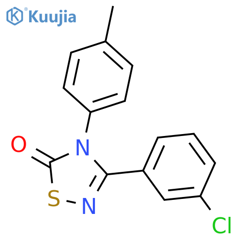 1,2,4-Thiadiazol-5(4H)-one, 3-(3-chlorophenyl)-4-(4-methylphenyl)- structure