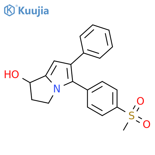 1H-Pyrrolizin-1-ol, 2,3-dihydro-5-[4-(methylsulfonyl)phenyl]-6-phenyl- structure